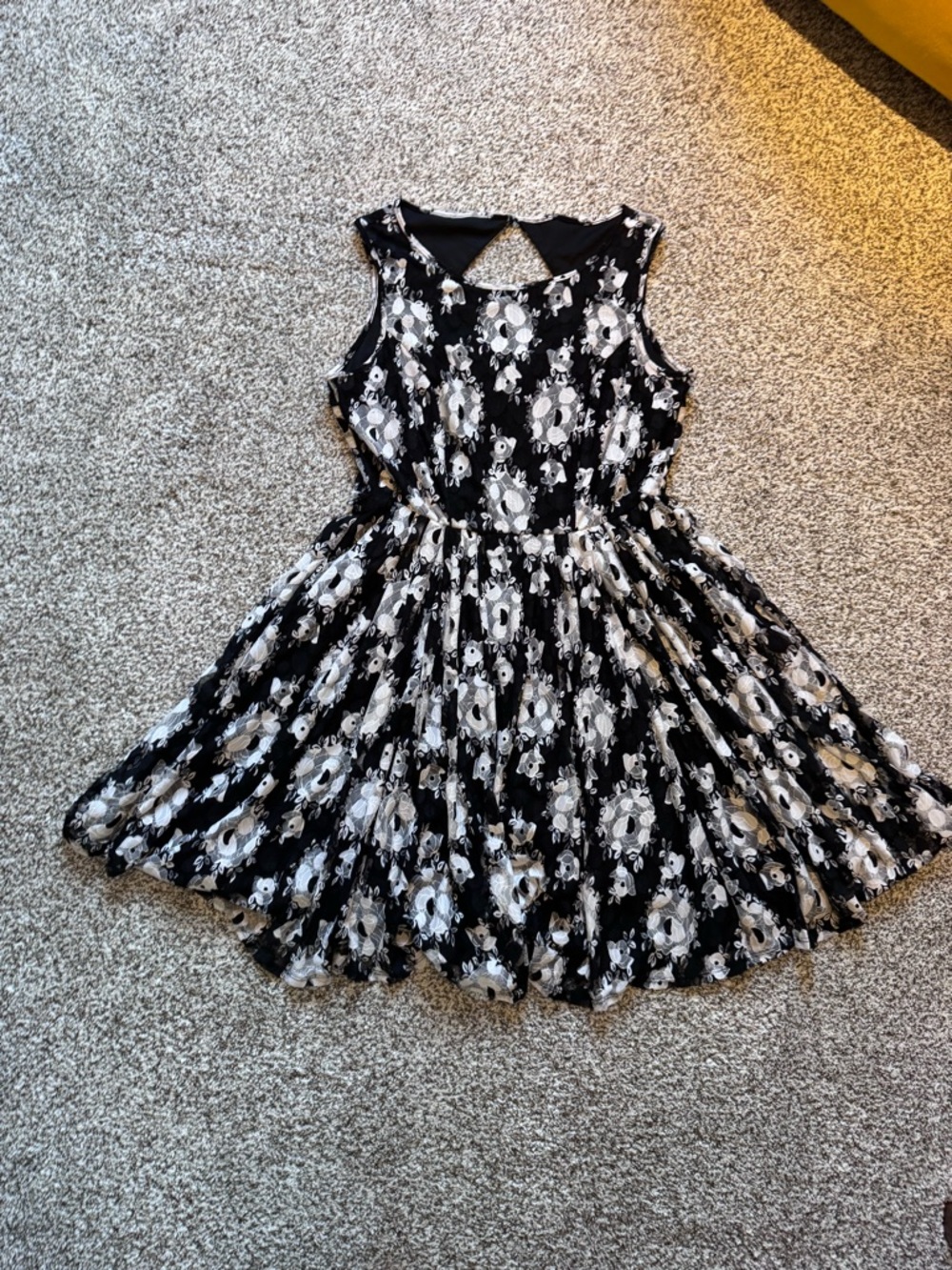 Lane Bryant Womens Black & White Floral Dress